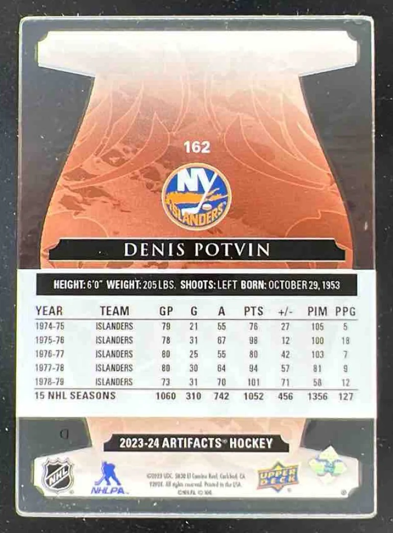2023-24 Upper Deck Artifacts Plexi #162 Denis Potvin - Image 2
