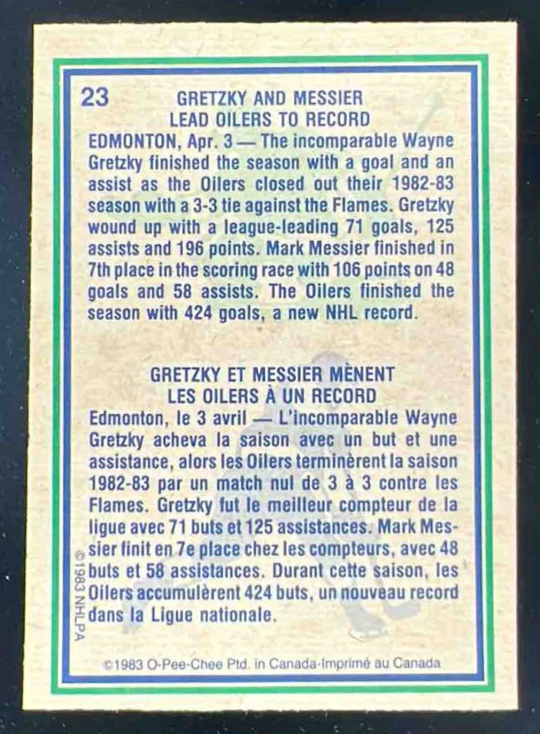 1983-84 O-Pee-Chee #23 Glenn Anderson - Image 2