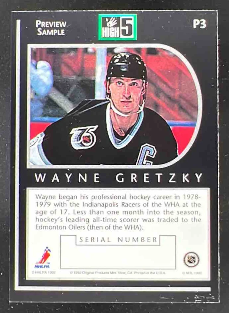 1992 High 5 Preview Sample #P3 Wayne Gretzky - Image 2