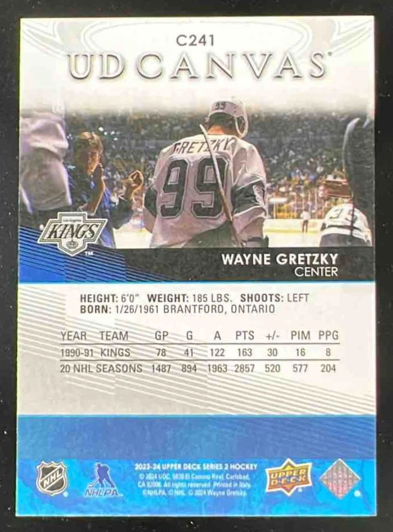 2023-24 Upper Deck UD Canvas #C241 Wayne Gretzky - Image 2