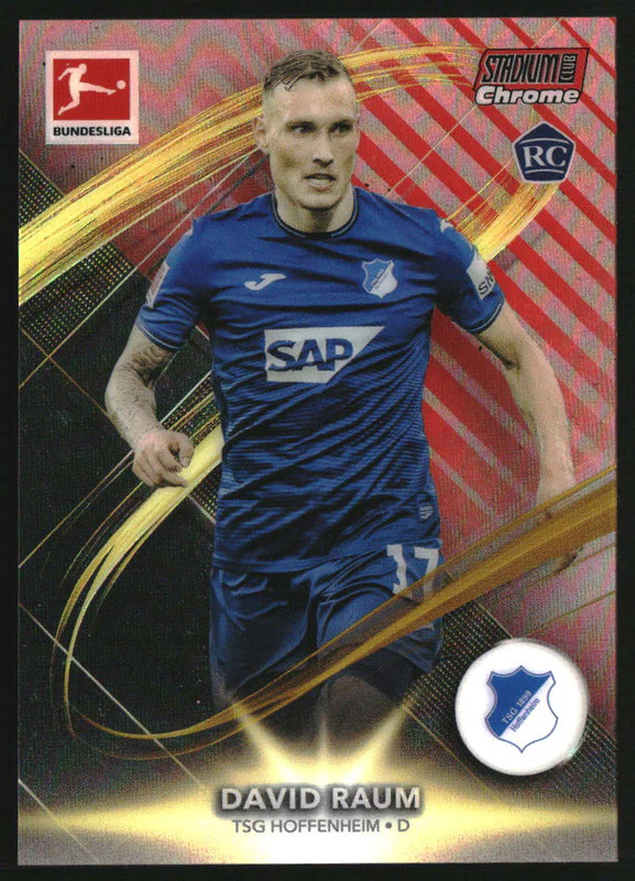 2021-22 Stadium Club Chrome Bundesliga Golden Promises Red David Raum RC /10