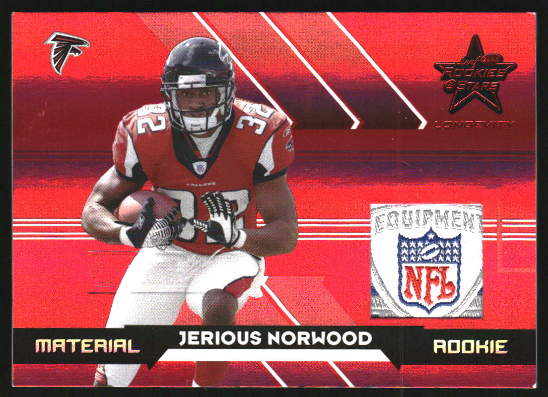 2006 Leaf R&S Rookie Material Longevity Red NFL Shield Jerious Norwood RC 1/1