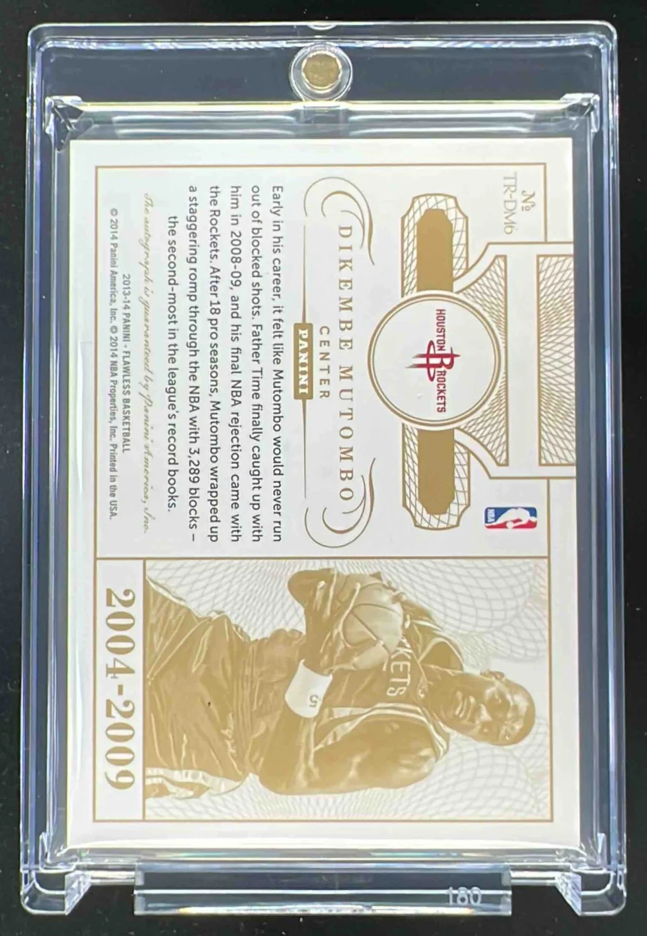 2013-14 Panini Flawless Transitions Autographs #TR-DM6 Dikembe Mutombo Auto /10 - Image 2