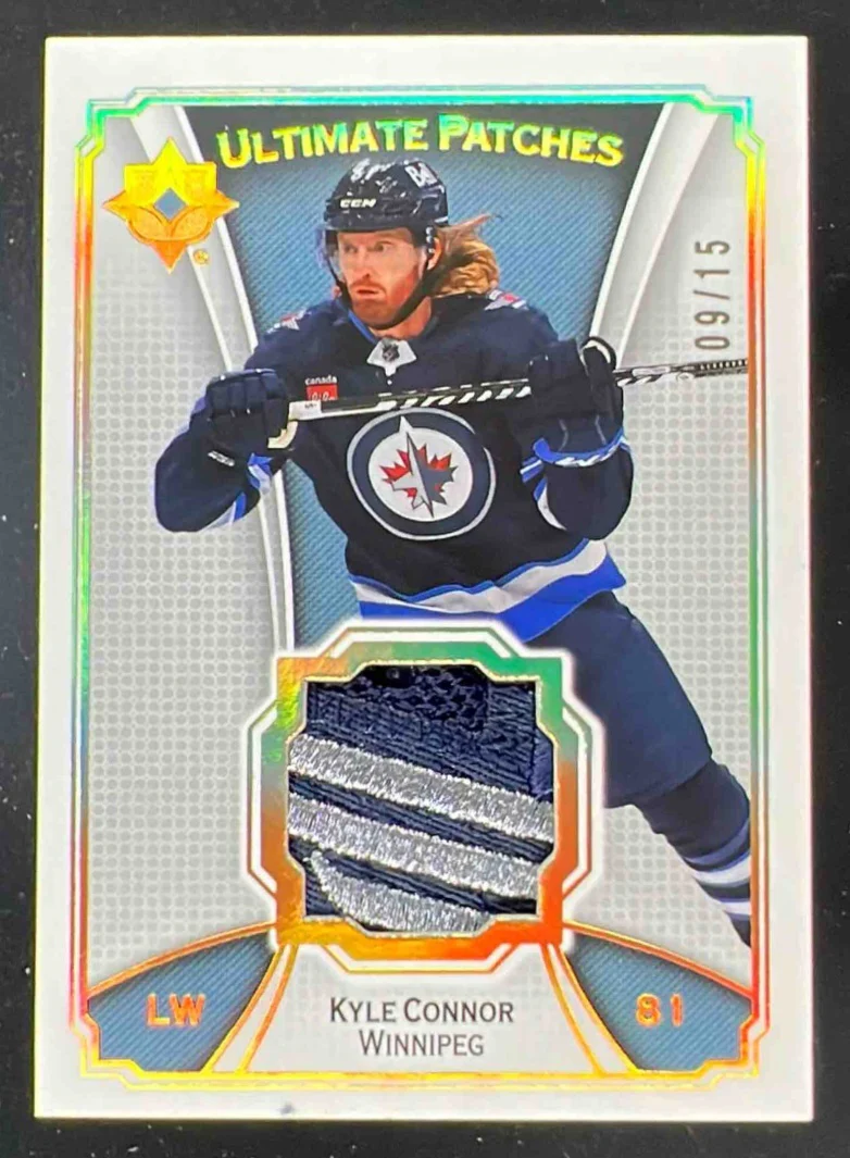 2022-23 Upper Deck Ultimate Collection Ultimate Patches #UP-KC Kyle Connor /15