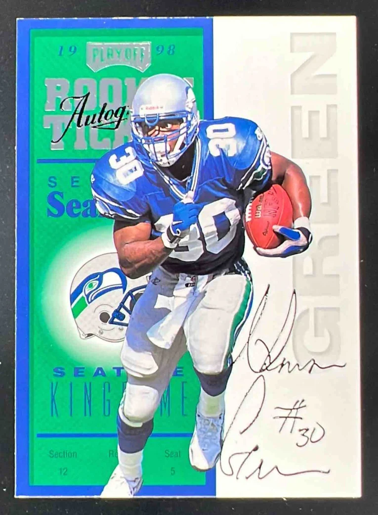 1998 Playoff Contenders Ticket #97 Ahman Green RC Autograph Auto