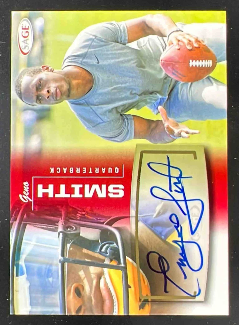 2013 SAGE Autographs Red #50 Geno Smith RC Autograph Auto