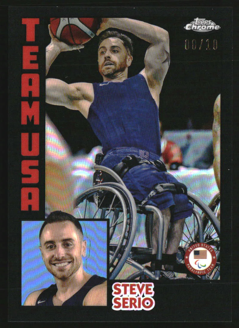 2024 Topps Chrome U.S. Olympic Hopefuls '84 Topps Inserts Black Steve Serio /10
