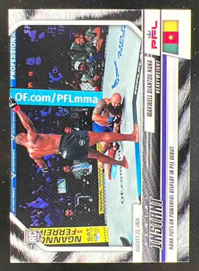 2024 Panini Instant PFL Zebra #17 Maxwell Djantou Nana /5