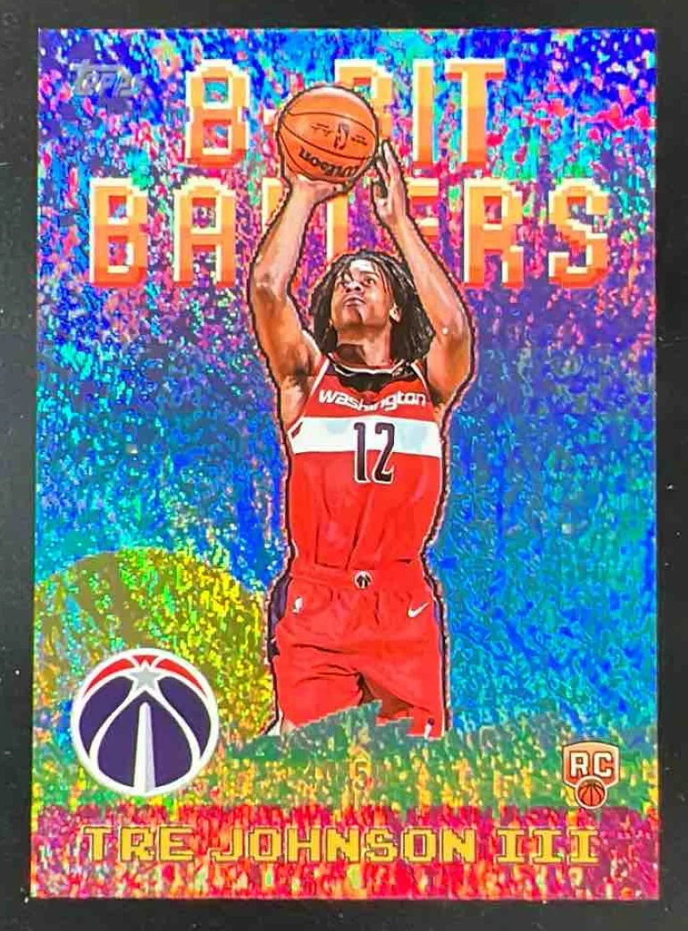 2025-26 Topps 8-Bit Ballers Holo Foil #8B-36 Tre Johnson III RC