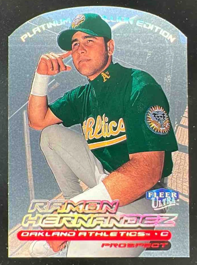 2000 Fleer Ultra Platinum Medallion #278P Ramon Hernandez /25