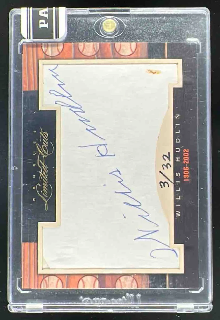 2011 Panini Donruss Limited Cuts Autograph Willis Hudlin Auto /32