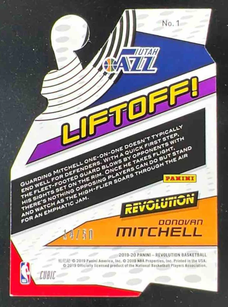 2019-20 Panini Revolution Liftoff! Cubic #1 Donovan Mitchell /50 - Image 2