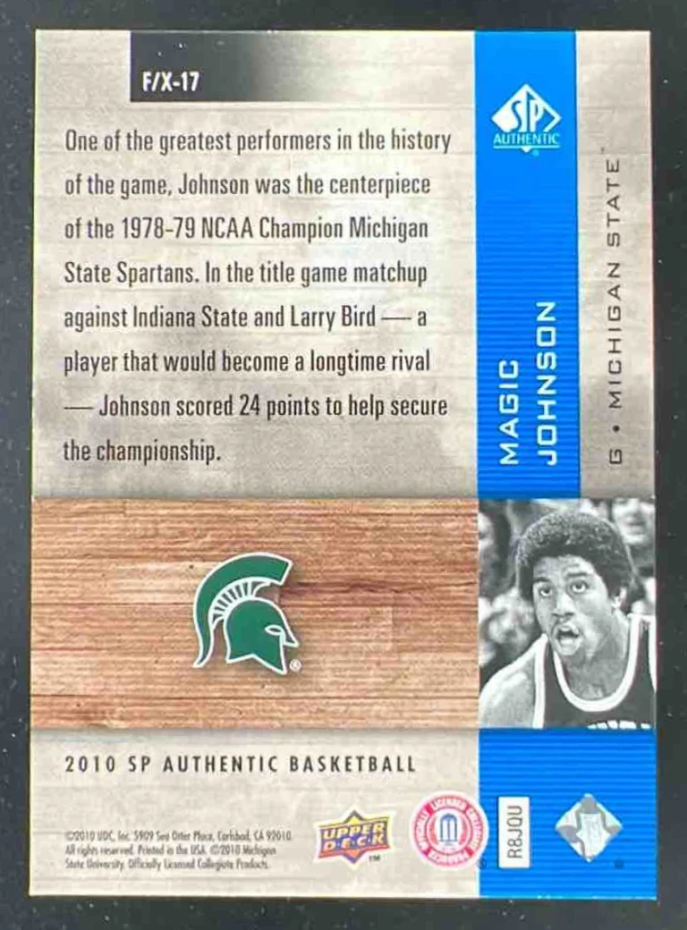 2010-11 SP Authentic Holo F/X #F/X-17 Magic Johnson - Image 2