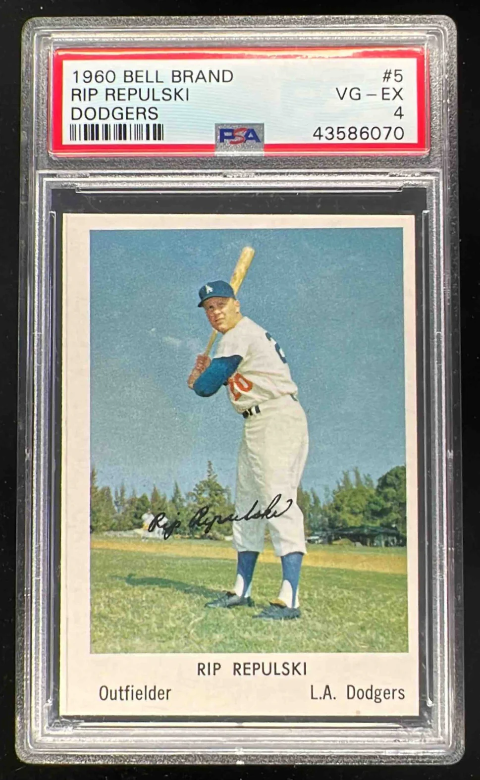 1960 Bell Brand Dodgers #5 Rip Repulski PSA 4