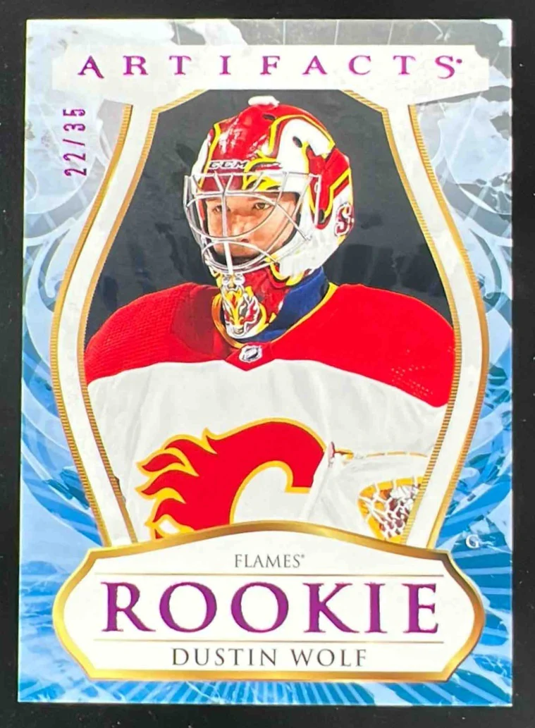 2023-24 Upper Deck Artifacts Pink #182 Dustin Wolf RC /35