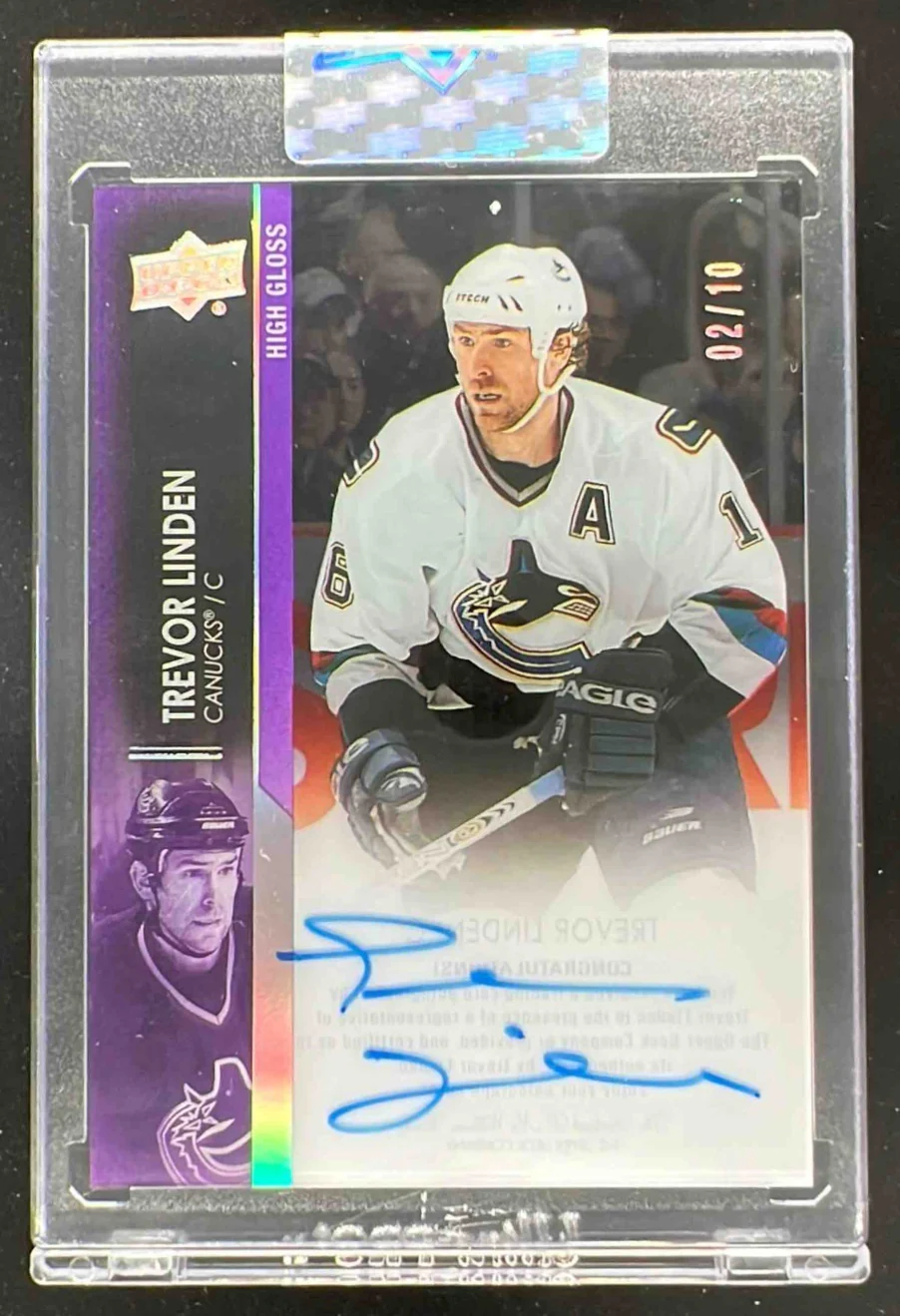 2021-22 Upper Deck Clear Cut High Gloss #CCTL Trevor Linden Auto /10
