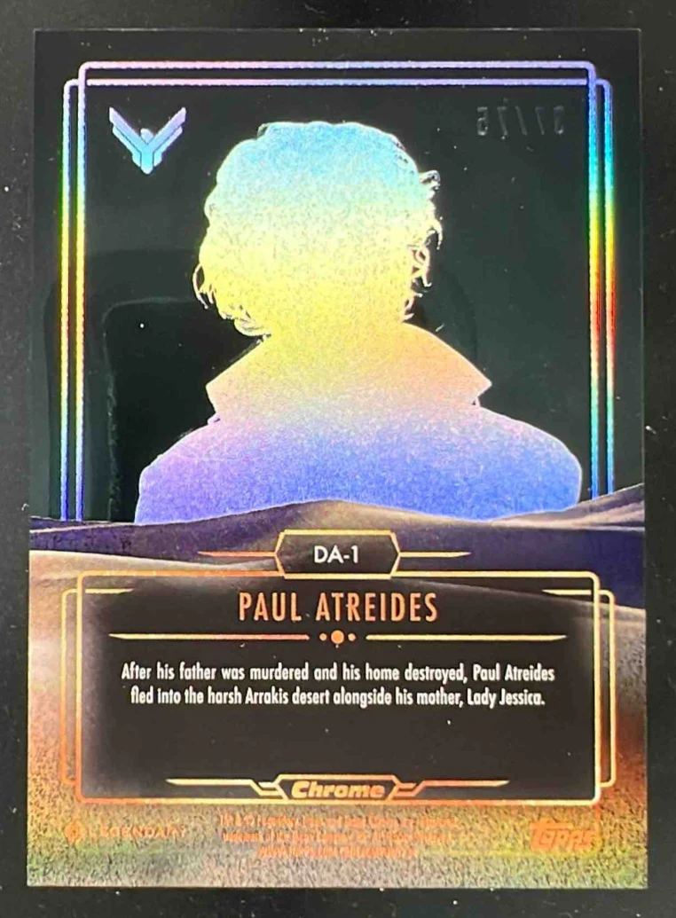 2024 Topps Chrome Dune Dune Acrylics Green #DA-1 Paul Atreides /75 - Image 2