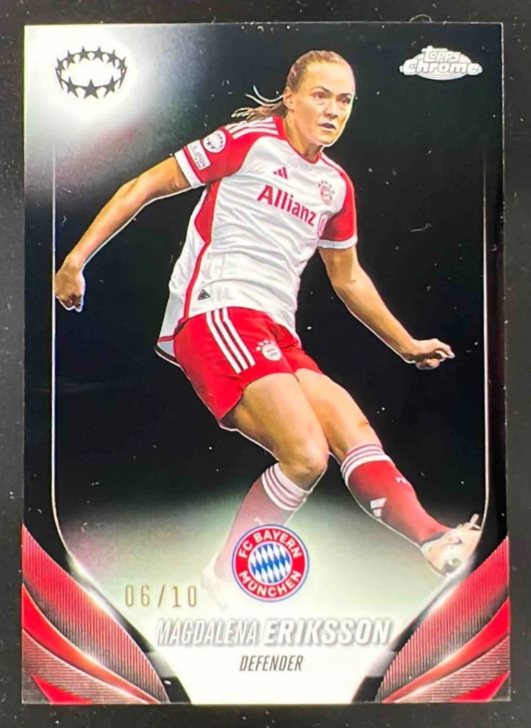 2023 Topps Chrome UEFA Women's League Black #66 Magdalena Eriksson /10