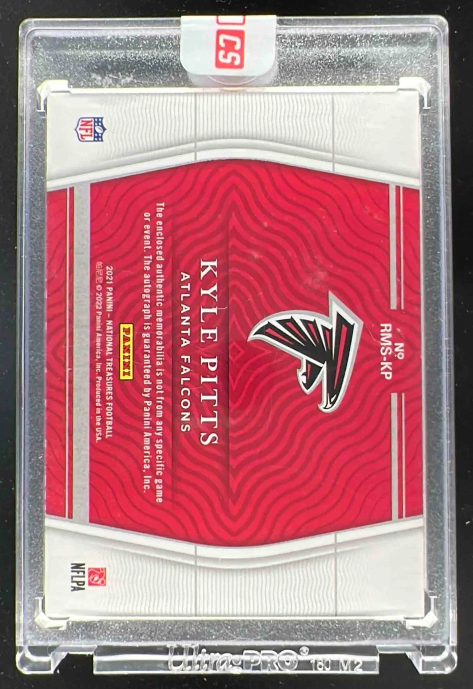 2021 National Treasures Rookie Material RPS Black #RMS-KP Kyle Pitts RC Auto /5 - Image 2