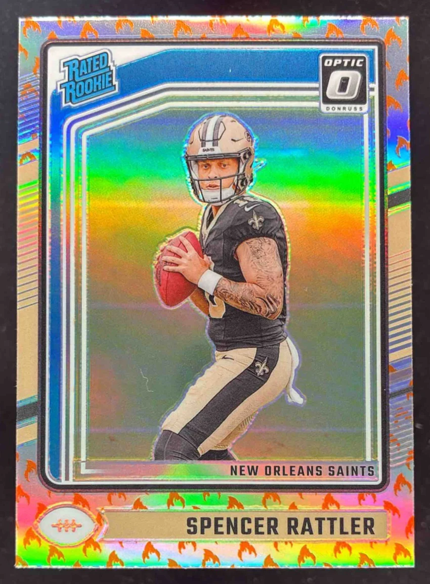 2024 Panini Donruss Optic Fire #289 Spencer Rattler Rated Rookie