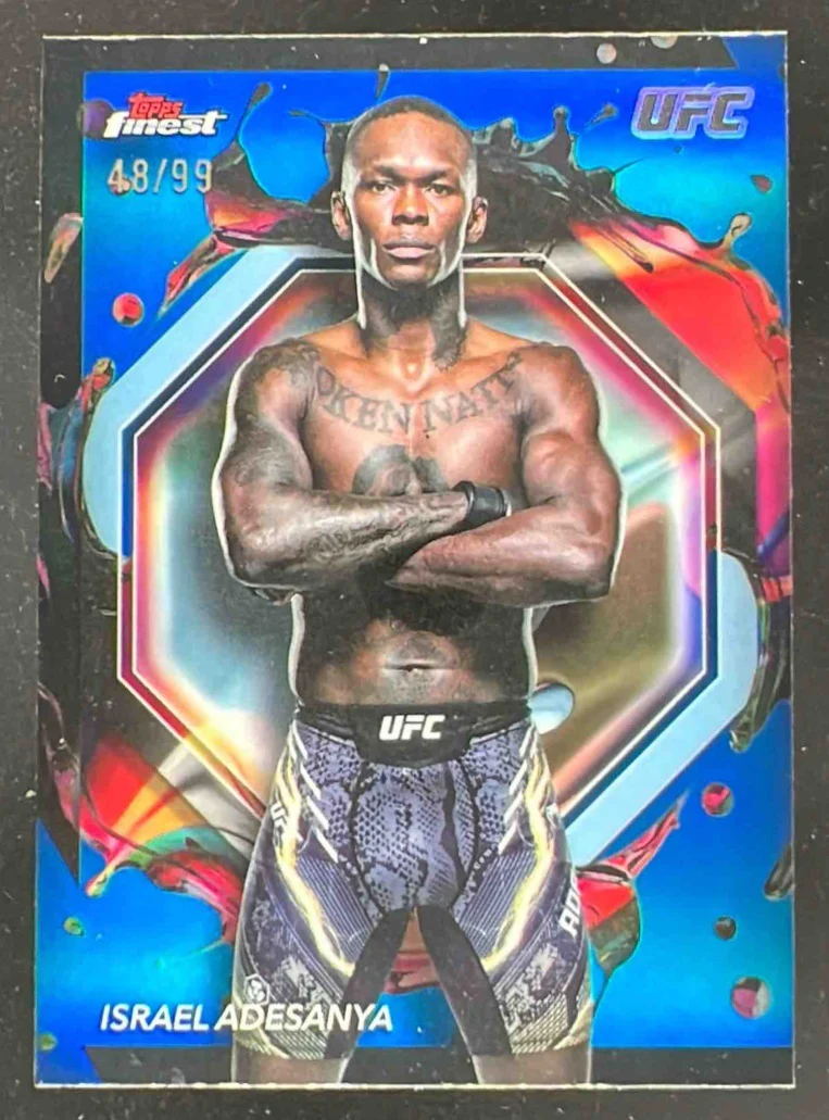 2024 Topps Finest UFC Blue Refractors #206 Israel Adesanya Rare /99