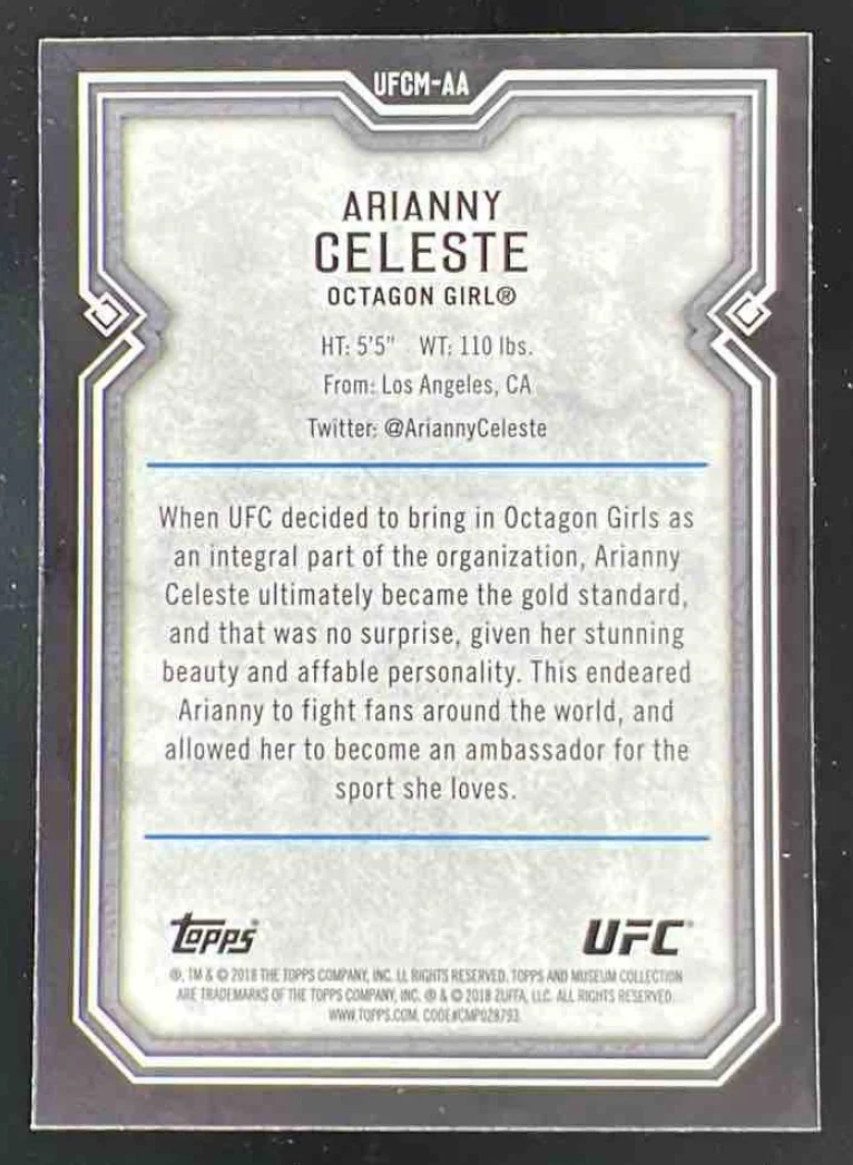 2018 Topps Chrome UFC 2017 UFC Museum Collection Chrome #UFCM-AA Arianny Celeste - Image 2