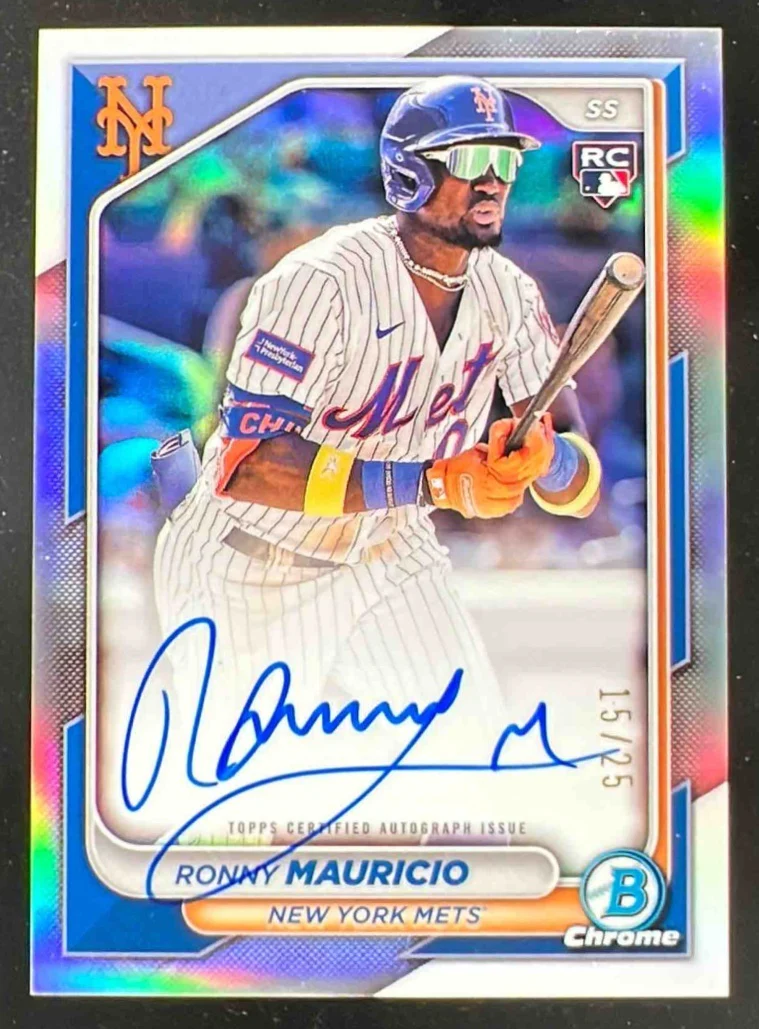 2024 Bowman Chrome Image Variations Autograph #CRA-RM Ronny Mauricio RC Auto /25