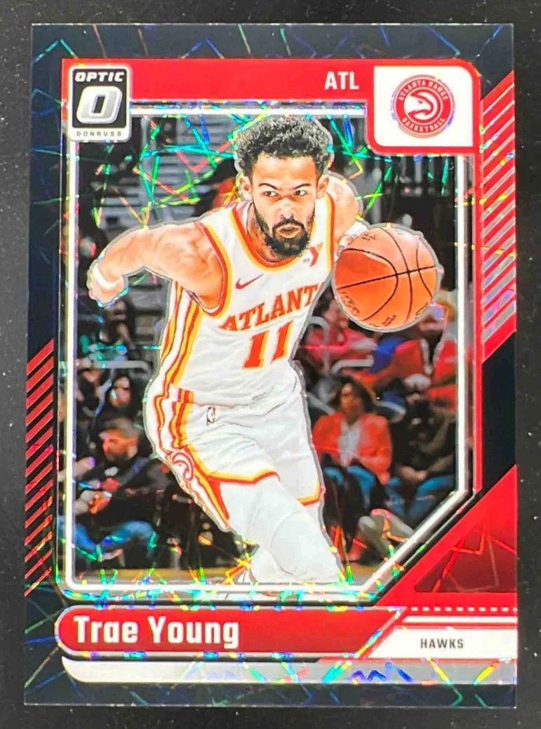 2024-25 Panini Donruss Optic Black Velocity #186 Trae Young /39