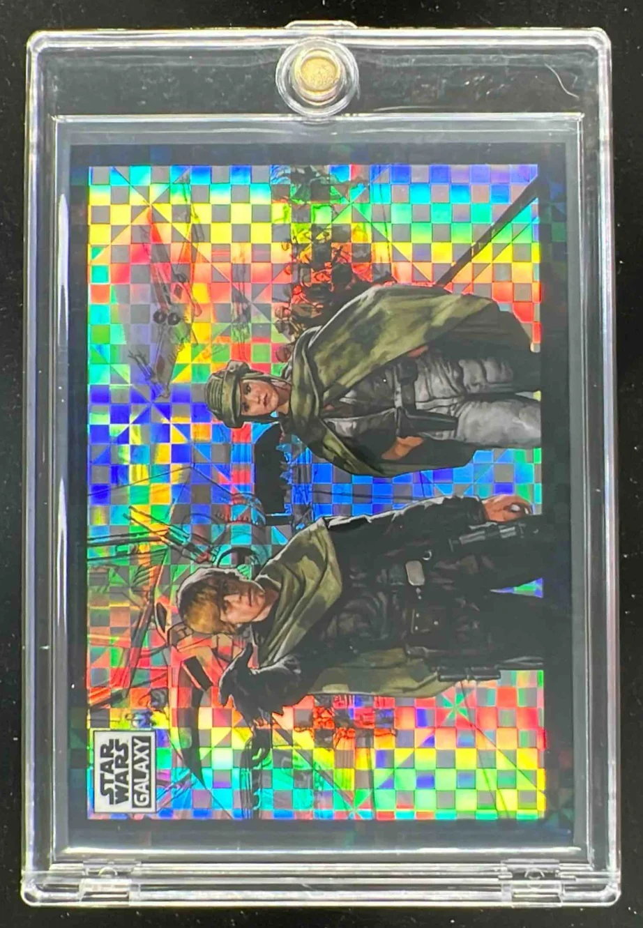 2022 Topps Chrome Star Wars Galaxy X Fractor #67 The Jedi & The Princess /10