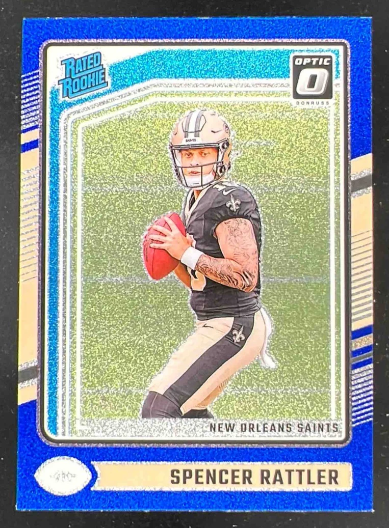 2024 Panini Donruss Optic Blue Glitter #289 Spencer Rattler Rated Rookie