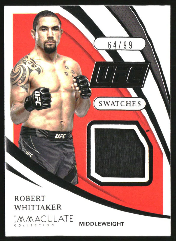 2021 Immaculate Collection UFC Swatches #36 Robert Whittaker /99