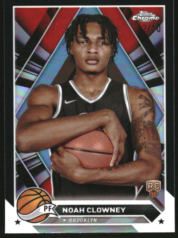 2023-24 Topps Chrome Black Refractors #180 Noah Clowney RC /10