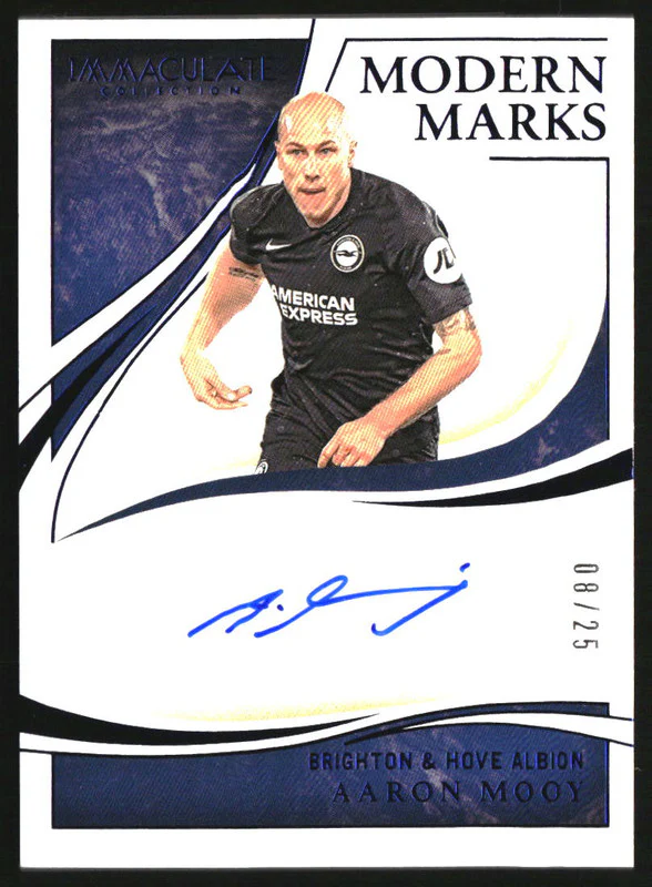 2019 Immaculate Collection Modern Marks Autograph Sapphire Aaron Mooy Auto /25