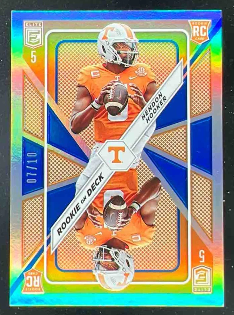 2023 Panini Donruss Elite Rookie On Deck Blue #RD-19 Hendon Hooker RC /10