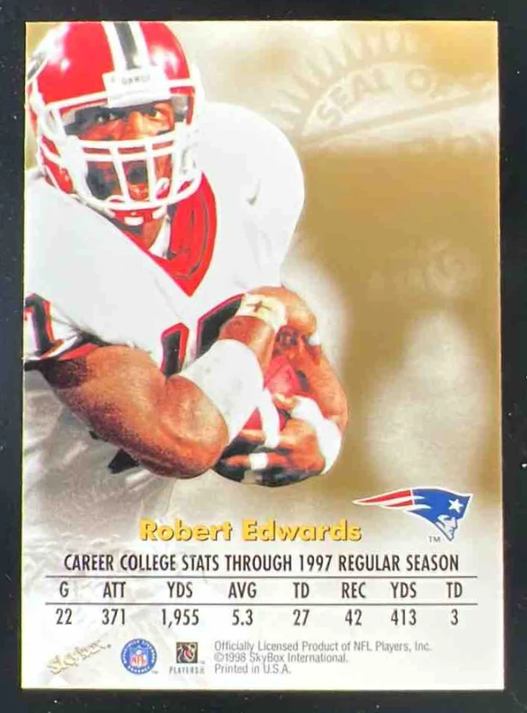1998 Skybox E-X2001 Autographics #NNO Robert Edwards RC Auto - Image 2