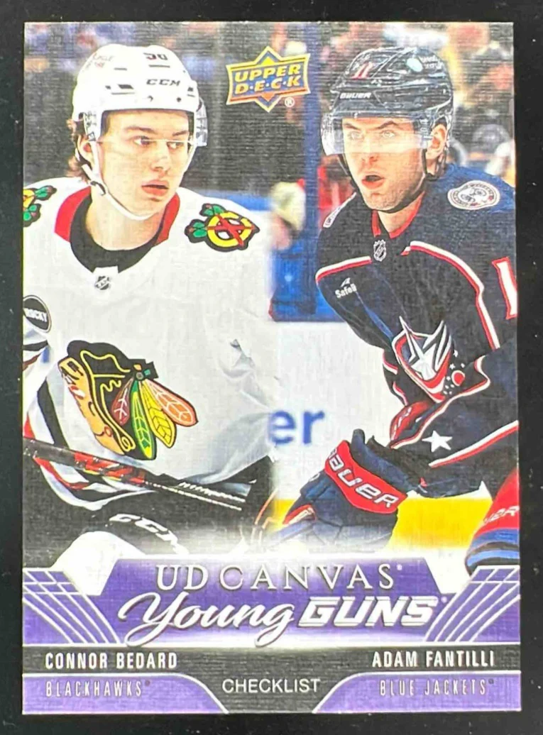 2023-24 Upper Deck UD Canvas #C390 Connor Bedard Adam Fantilli Young Guns