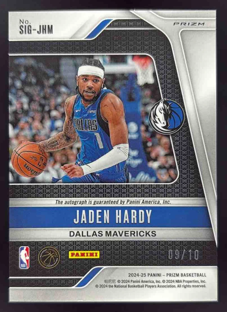 2024-25 Panini Prizm Signatures Gold Prizm #SIG-JHM Jaden Hardy Auto /10 - Image 2