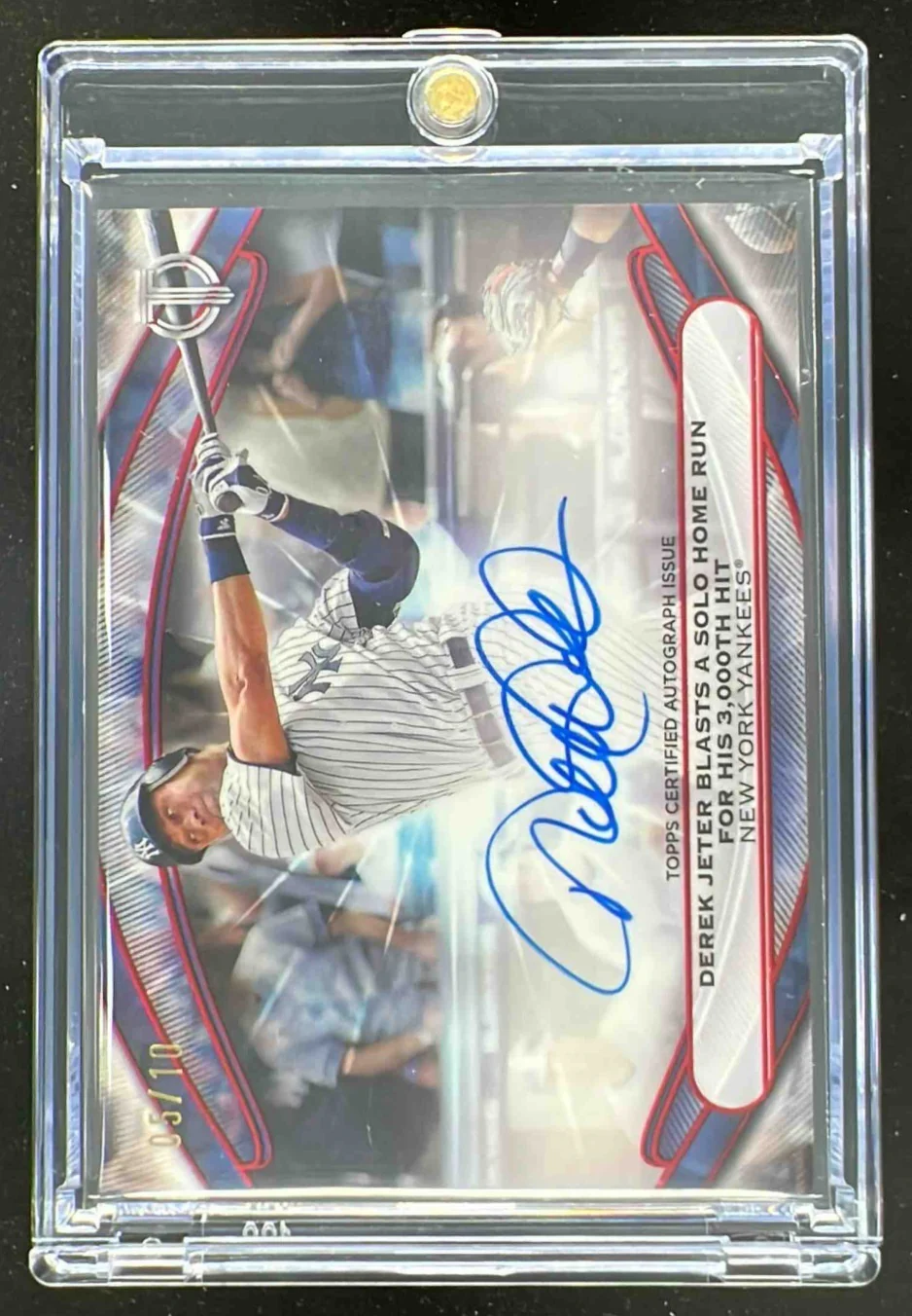 2025 Topps Tribute Calling The Shot Dual Auto Red Derek Jeter Michael Kay /10