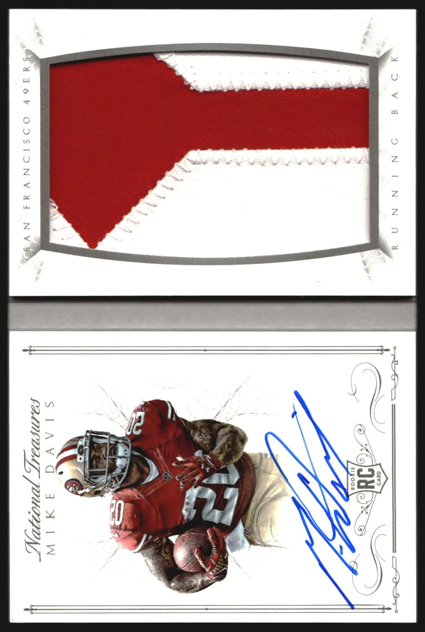 2015 National Treasures Prime Booklet Vertical Variation Mike Davis RC Auto /99
