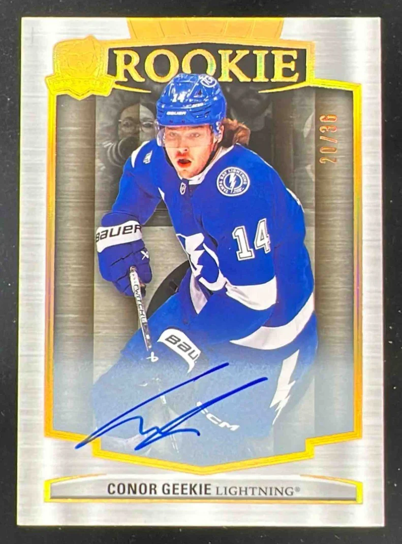 2024-25 The Cup Gold Spectrum #160 Conor Geekie RC Auto /36