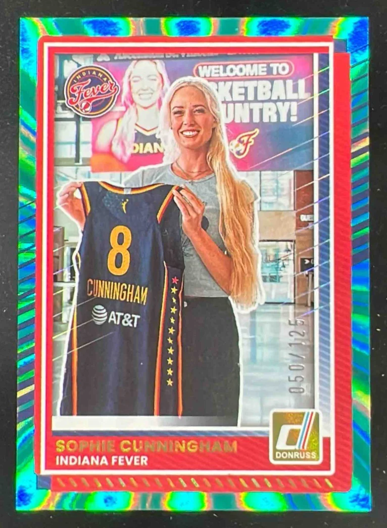 2025 Panini Donruss WNBA Teal Laser #24 Sophie Cunningham /125