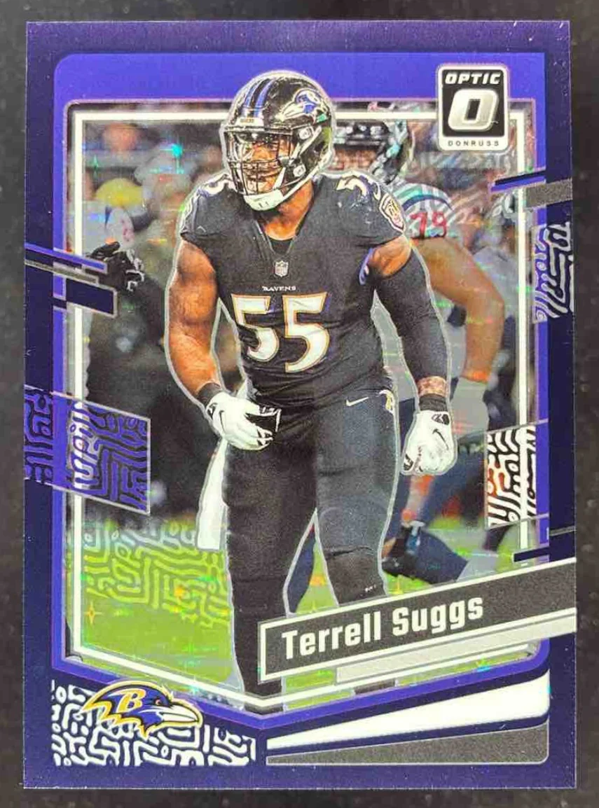 2023 Panini Donruss Optic Purple Stars Prizm #18 Terrell Suggs /15