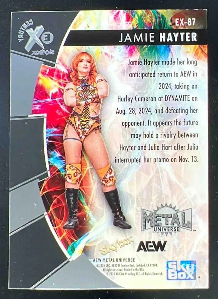 2025 Skybox Metal Universe AEW Wrestling e-X Century #EX-87 Jamie Hayter - Image 2