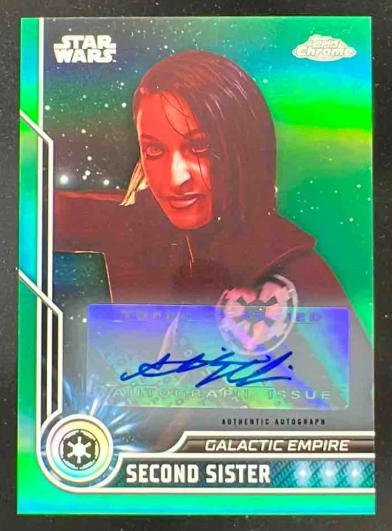 2023 Topps Chrome Star Wars Character Autographs Green #27 Elizabeth Grullon /99