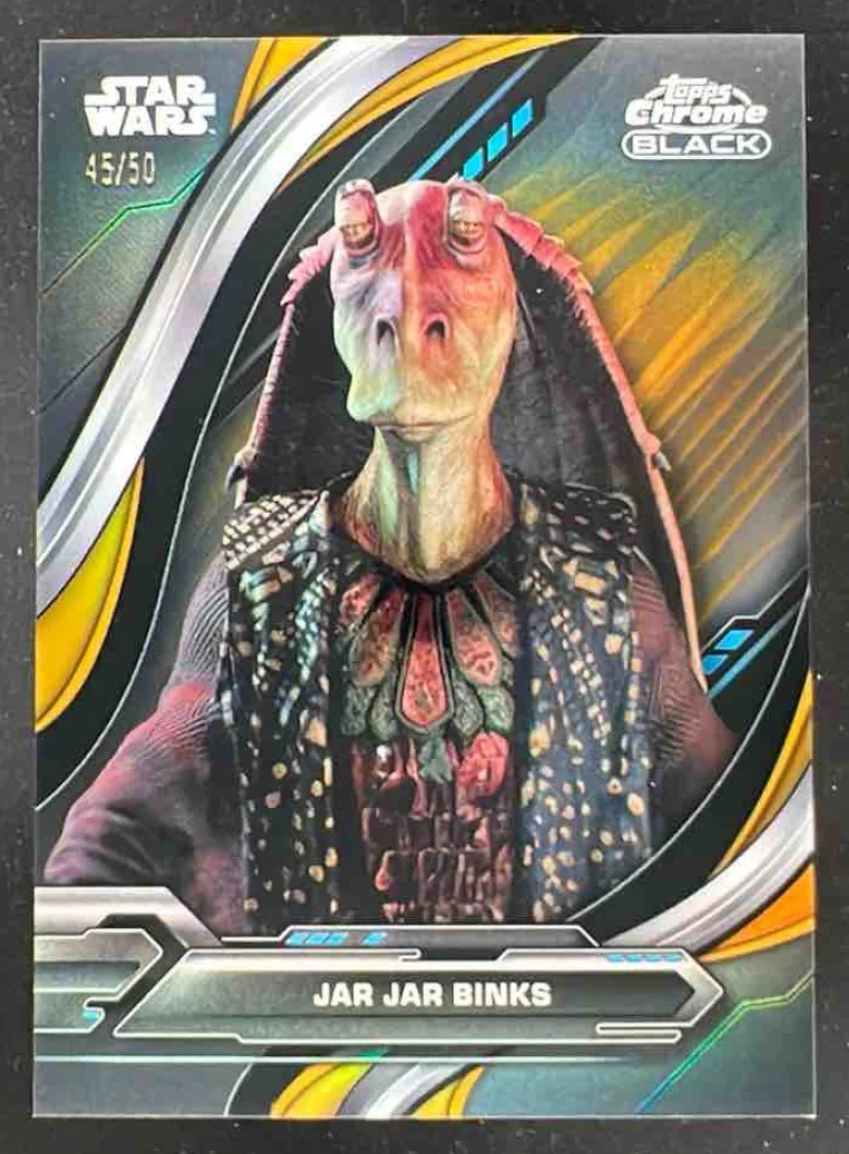 2024 Topps Chrome Black Star Wars Gold Refractor #41 Jar Jar Binks /50