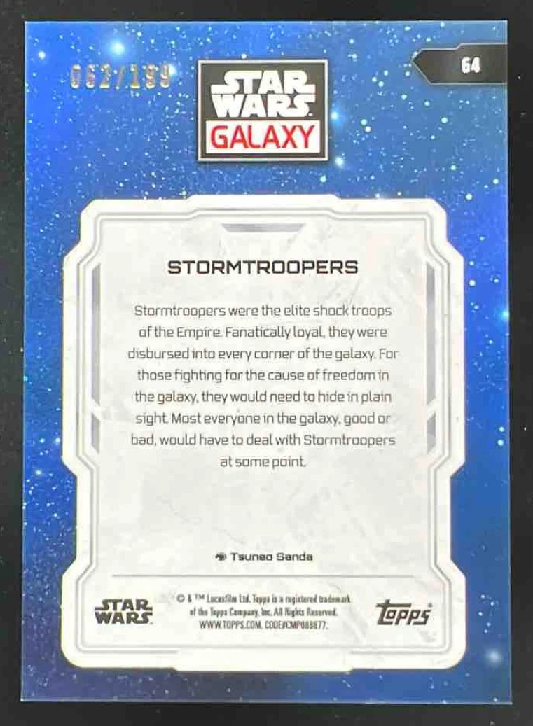2024 Topps Chrome Star Wars Galaxy Aqua Refractor #64 Stormtroopers /199 - Image 2