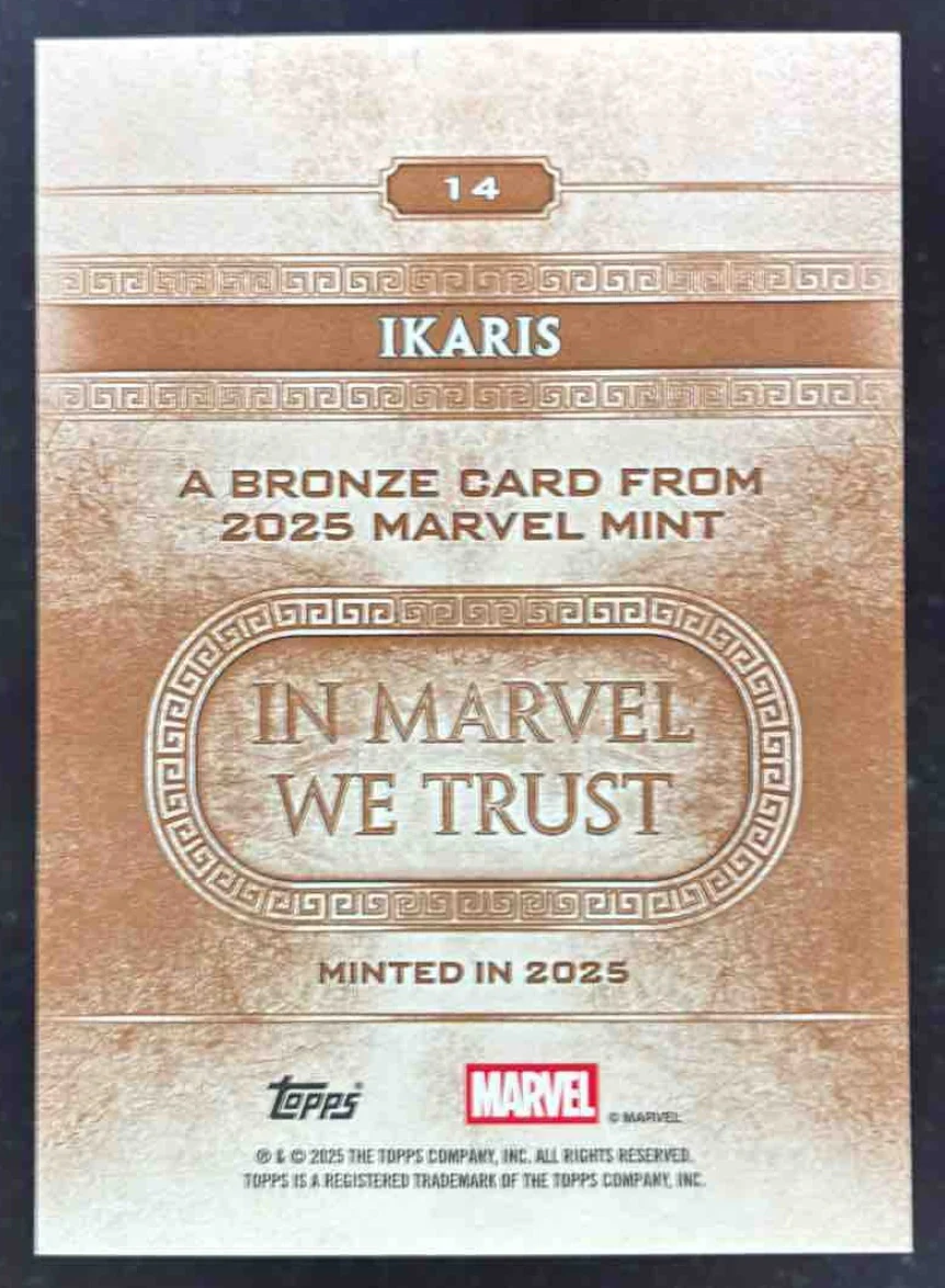 2025 Topps Mint Marvel Gold Foil #14 Ikaris Bronze /50 - Image 2