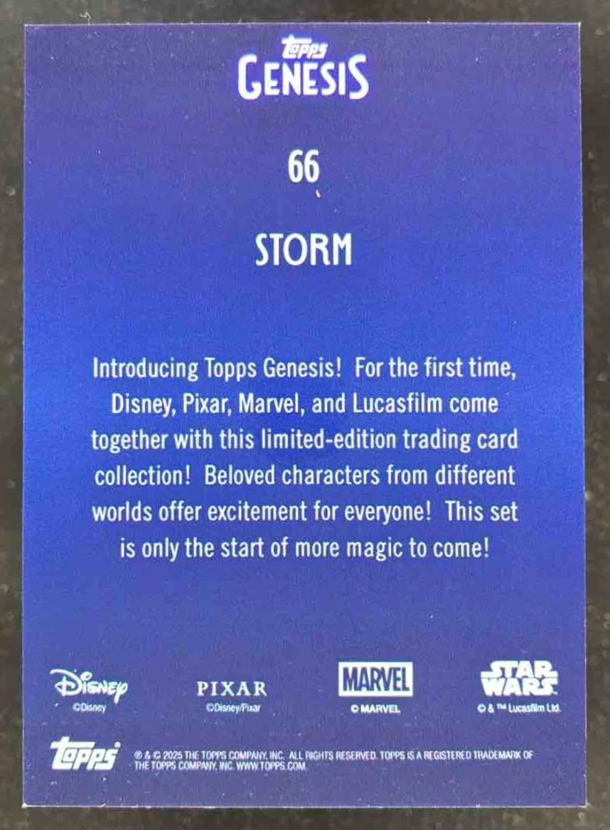 2025 Topps Disney Genesis #66 Storm /99 - Image 2