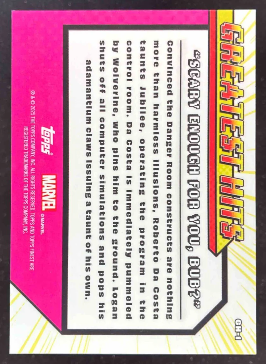 2025 Topps Finest X-Men '97 Greatest Hits X-Fractor "Scary Enough For You /97 - Image 2