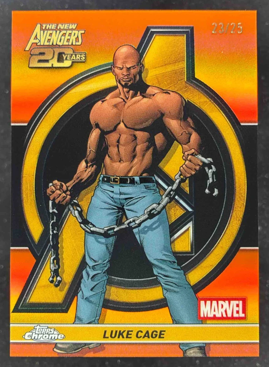 2025 Topps Chrome Marvel The New Avengers 20th Orange #AV-2 Luke Cage /25
